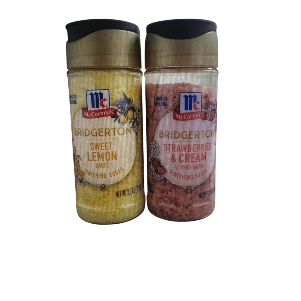 McCormick Bridgerton Sweet Lemon and Strawberries & Cream Finishing Sugar Set
